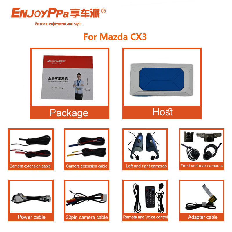 Loop Recording 360 Car Camera Systems For Mazda CX30 High Security