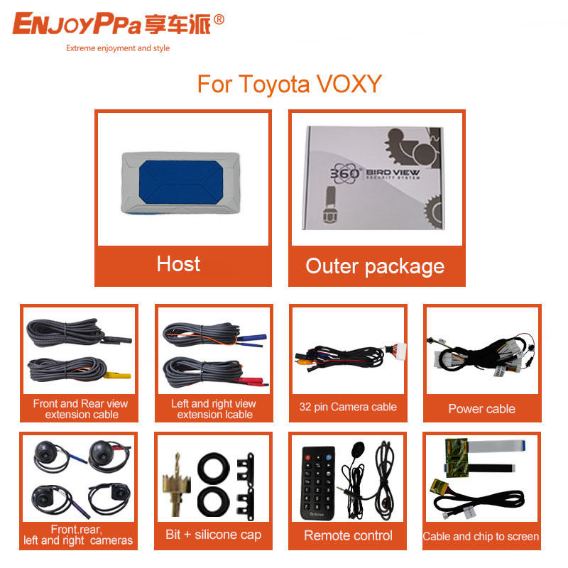 360 Degree Bird View Car Camera With 1080P For Toyota VOXY Driving Recorder