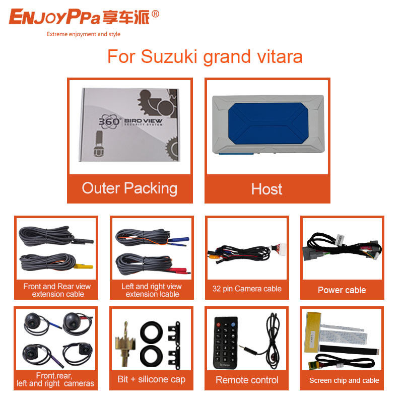 Panoramic Bird View 1080P 360 Car Camera System For Suzuki Grand Vitara