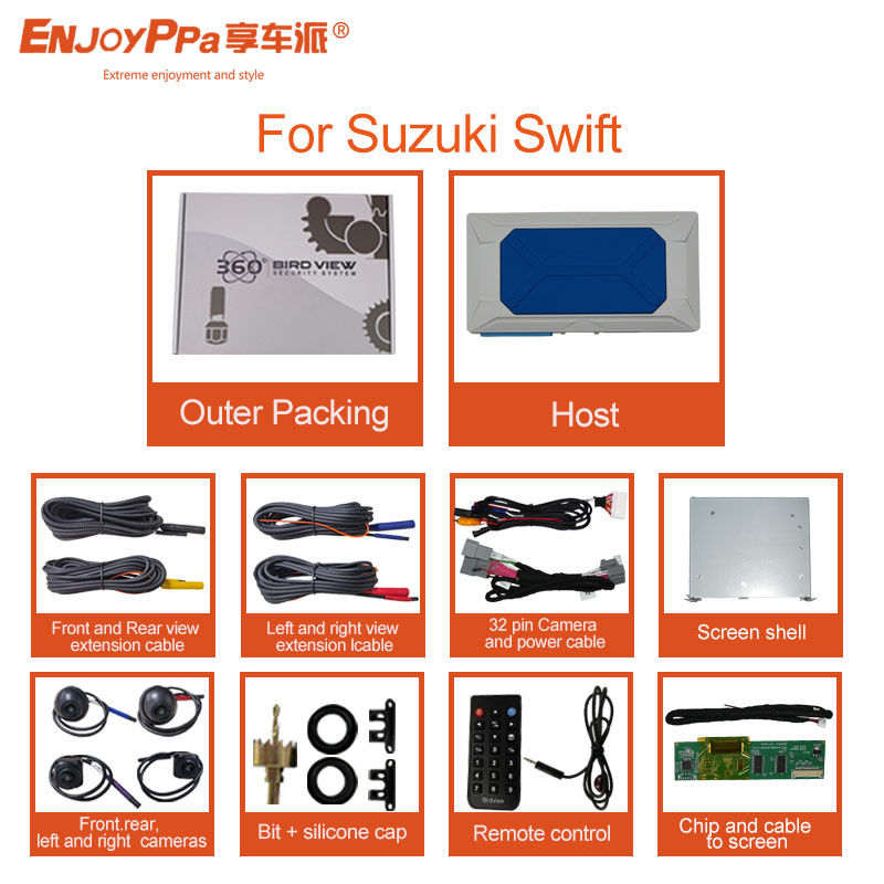 360-Degree Waterproof Car Camera System with Loop Recording For Suzuki Swift