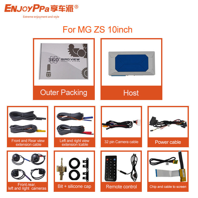 4 Camera Night Vision 1080P 360 Degree Car Camera System for MG ZS