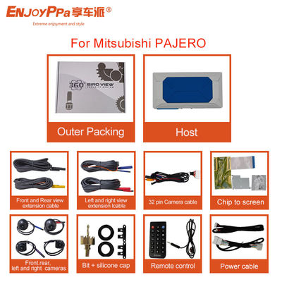 1GB  LPDDR4 360 Vehicle Camera System For Mitsubishi PAJERO LCD Screen Bird View DVR