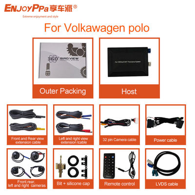 LCD Screen  360 Degree Camera Car Kit For Volkswagen Polo 4 Way Recording