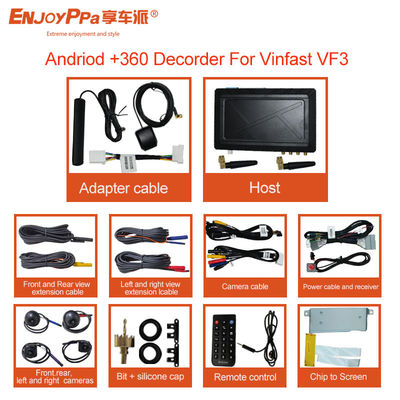 Vinfast VF 3 360 Car Camera 12V Power Supply and 1080P Resolution for Original Screen Update with Andriod System